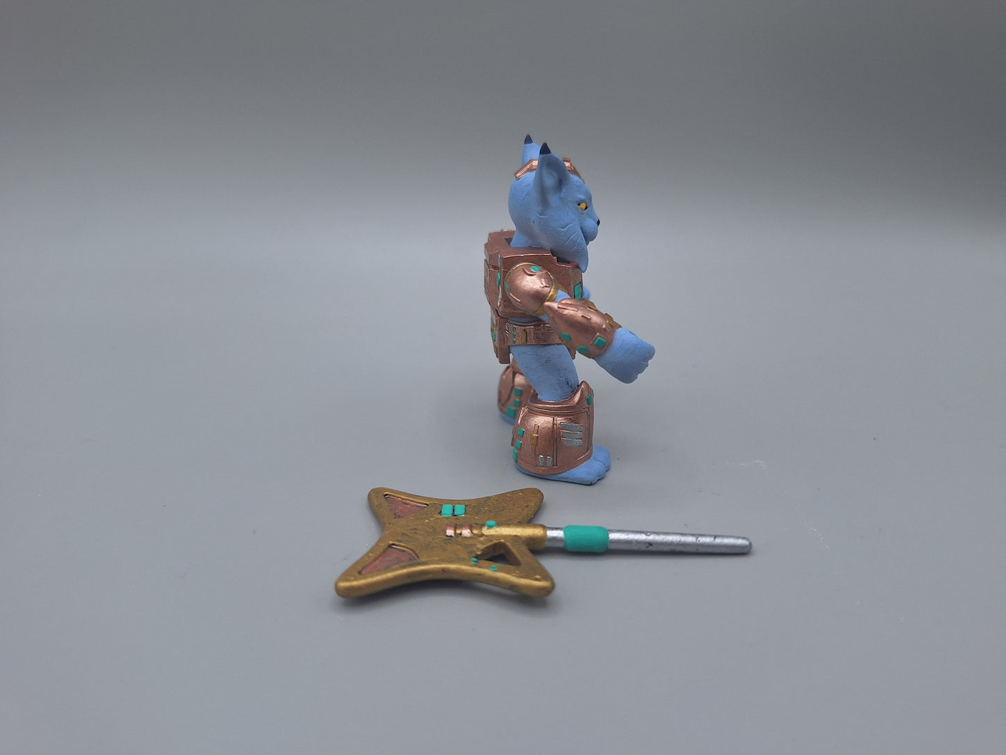 Lacerating Lynx by Battle Beasts Redux (Blue fur, Aztec paint scheme)