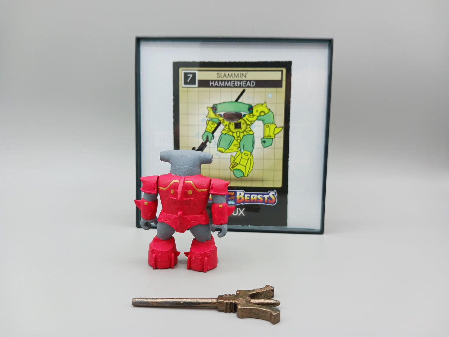 Slammin Hammerhead by Redux Battle Beasts with Grey/Red Paint Scheme
