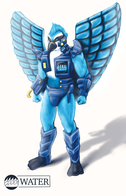 Berserker Blue Jay Poster by Maria F Loscher