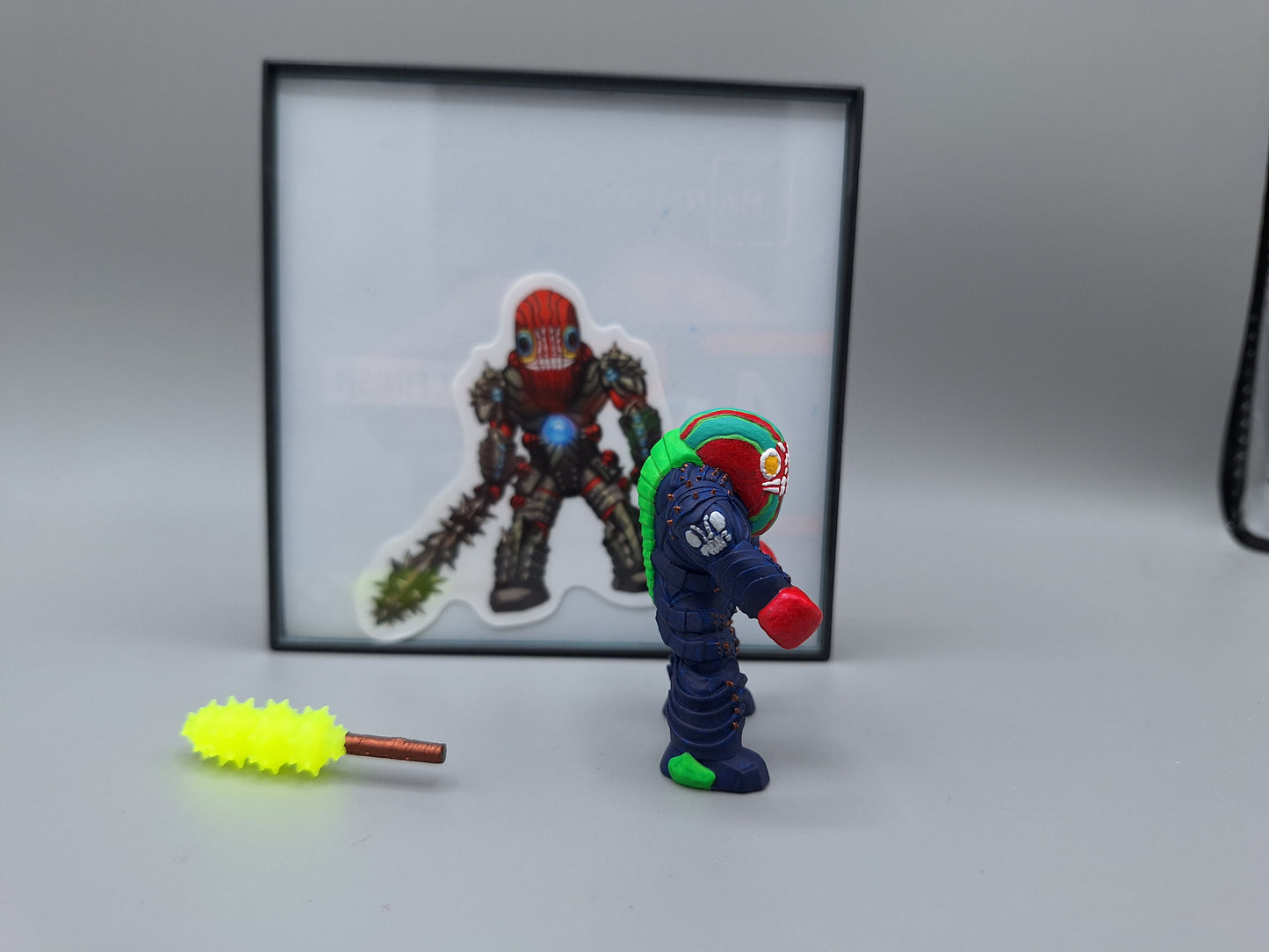 Skull Face Cosmic Caterpillar Blue Armor by The Cosmic Bird