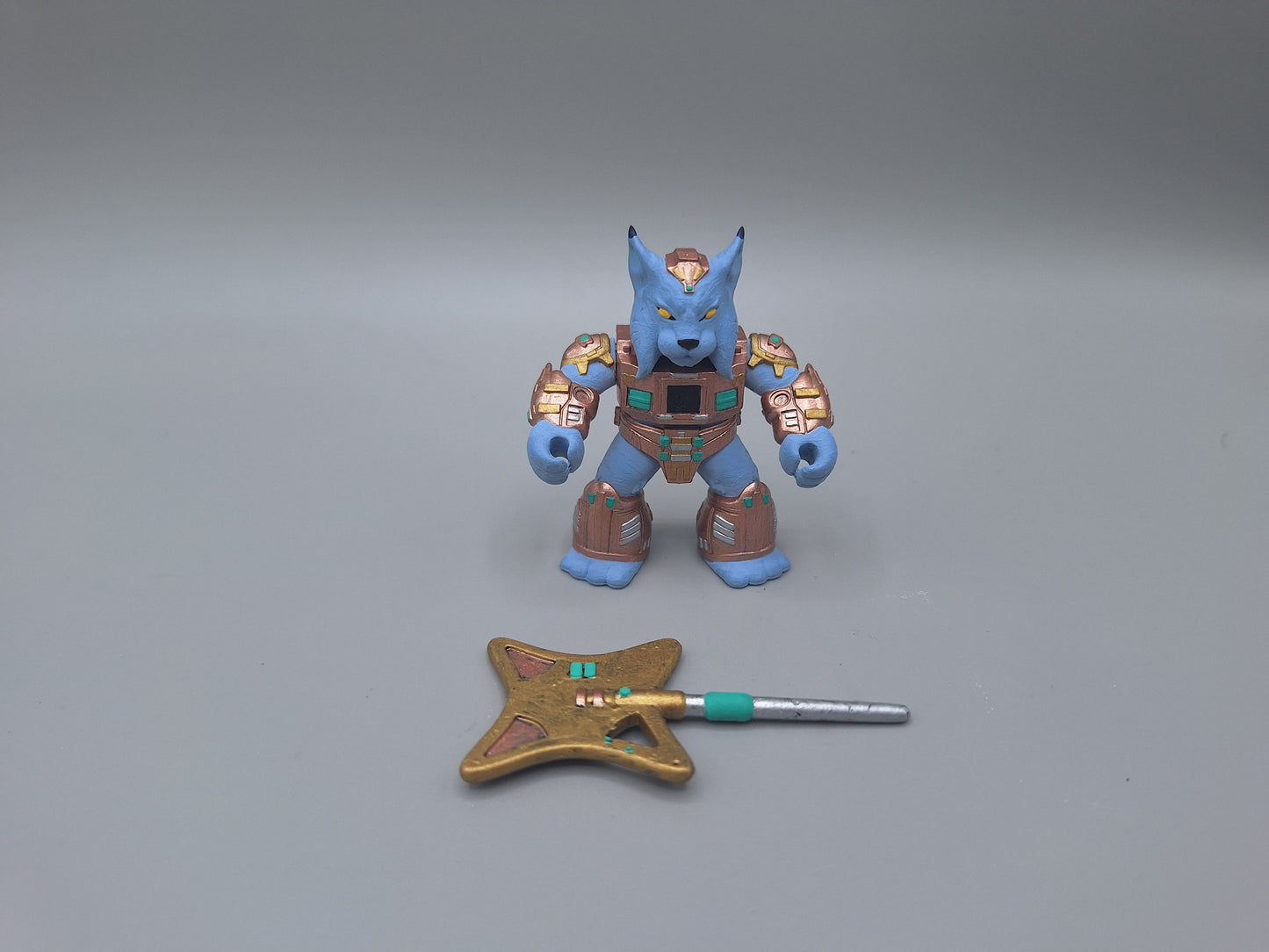 Lacerating Lynx by Battle Beasts Redux (Blue fur, Aztec paint scheme)