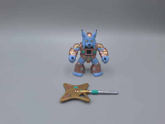 Lacerating Lynx by Battle Beasts Redux (Blue fur, Aztec paint scheme)